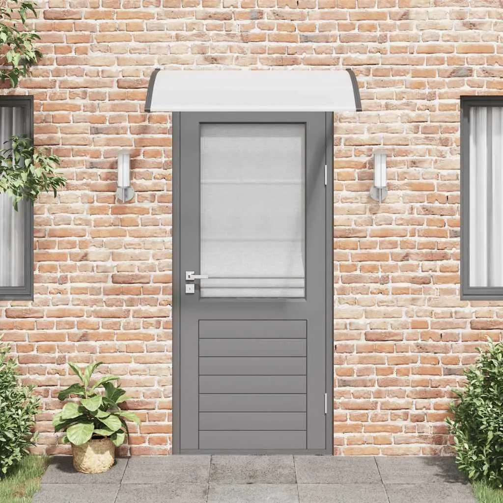 Door Canopy Awning for Doorway or Window Black Transparent 120x75cm