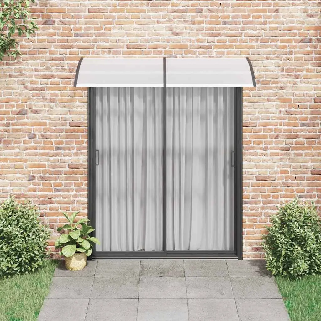 Door Canopy Outdoor Window Awning Shelter Porch Canopy 200x75cm Black