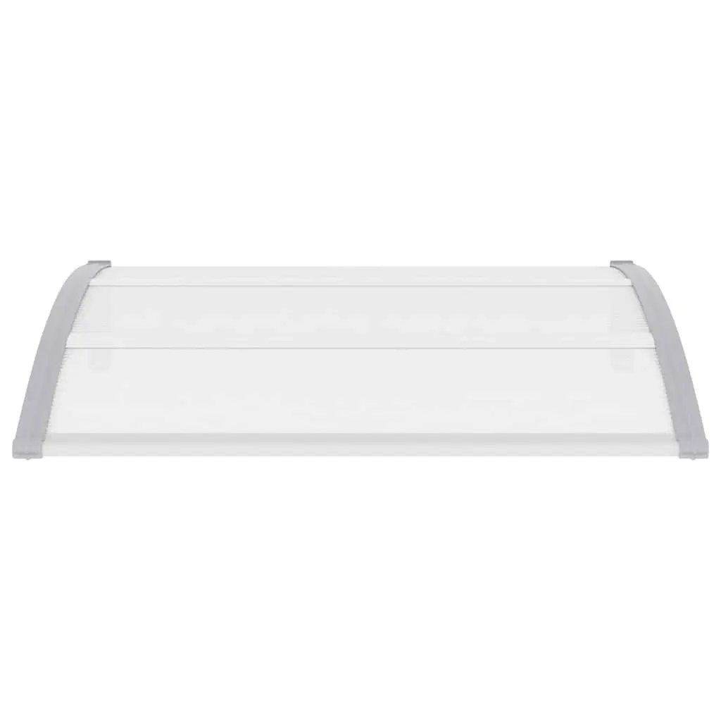 Outdoor Shelter Polycarbonate Shade for Door 120x75cm Grey Transparent