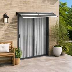 Specifications of Black Polycarbonate Door Canopy 200x75 cm