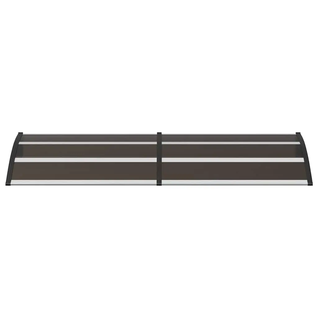 Black Polycarbonate Door Canopy 200x75 cm