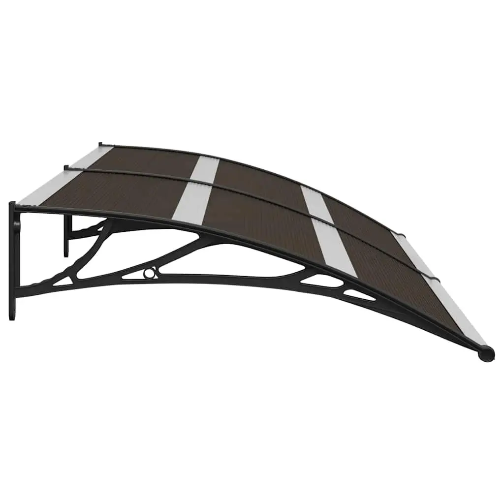 Black Polycarbonate Door Canopy 200x75 cm