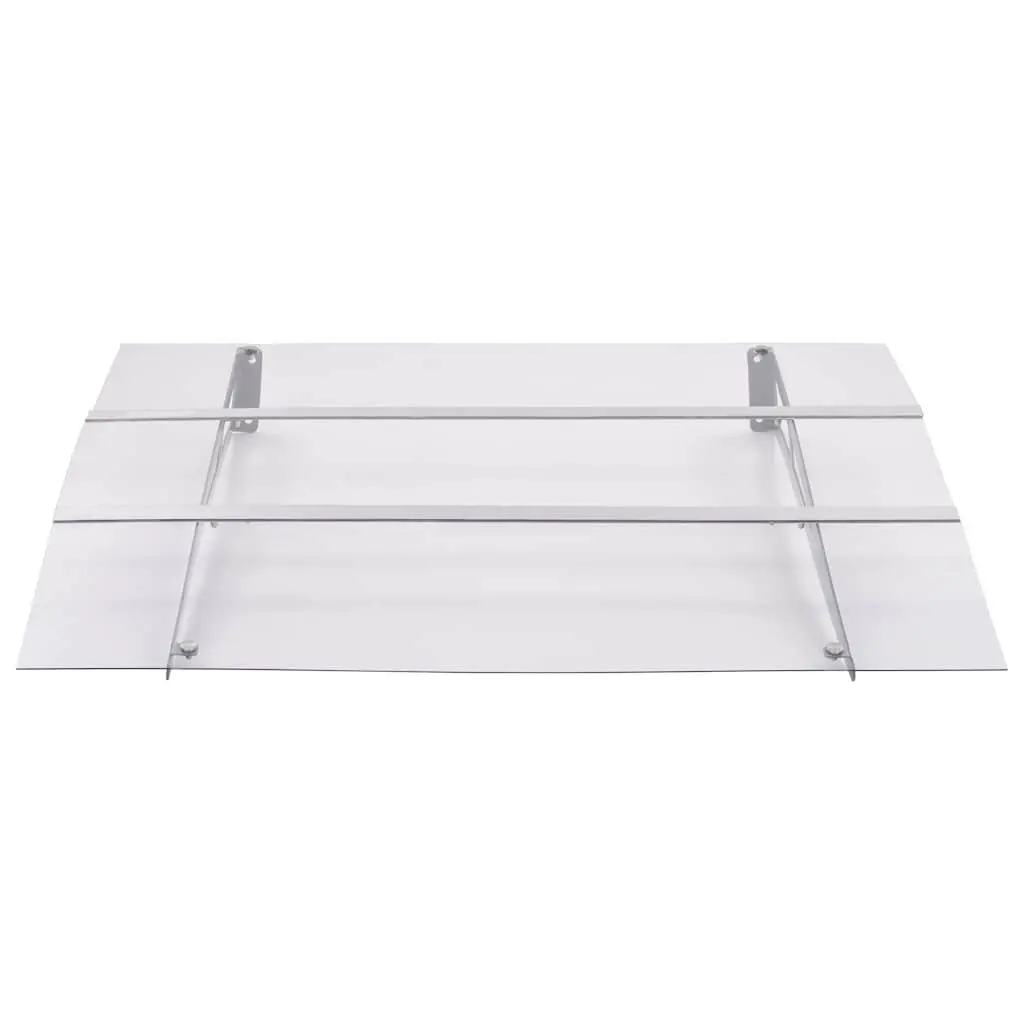 Door Canopy Polycarbonate Window Awning Outdoor Weather Protection 120x90cm