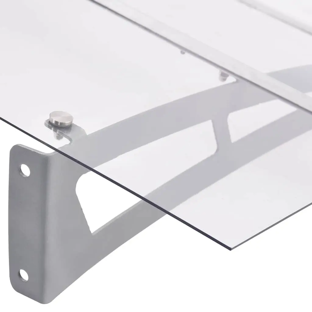 Door Canopy Polycarbonate Window Awning Outdoor Weather Protection 120x90cm