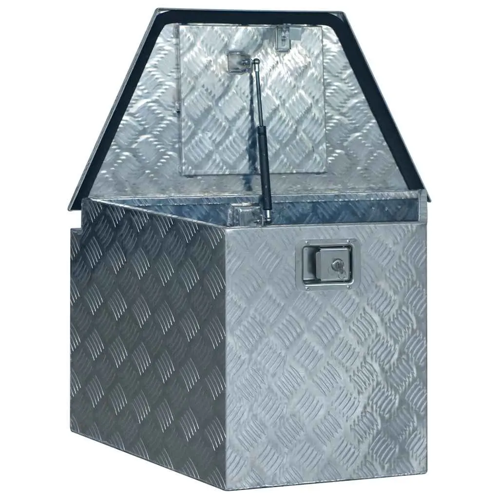 Aluminium Storage Box for Tools 737x410x460 mm Silver Compact Portable