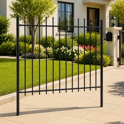 Garden Fence Panel 181x150 cm with Steel Posts and Bracing