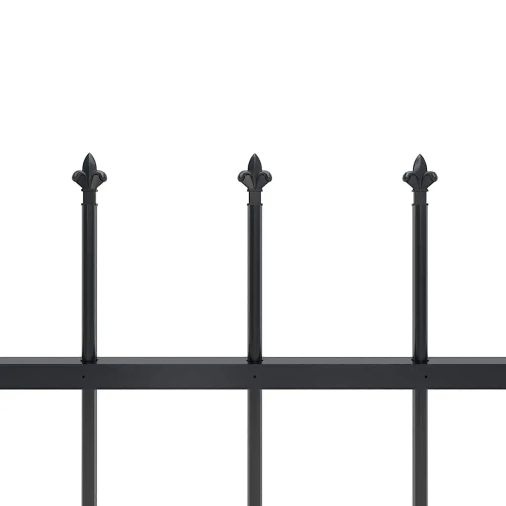 Garden Fence Panel Outdoor 181x150 cm Steel Posts Decorative