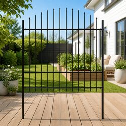 Garden Fence Panel Dimensions: 170x175cm, Steel Construction