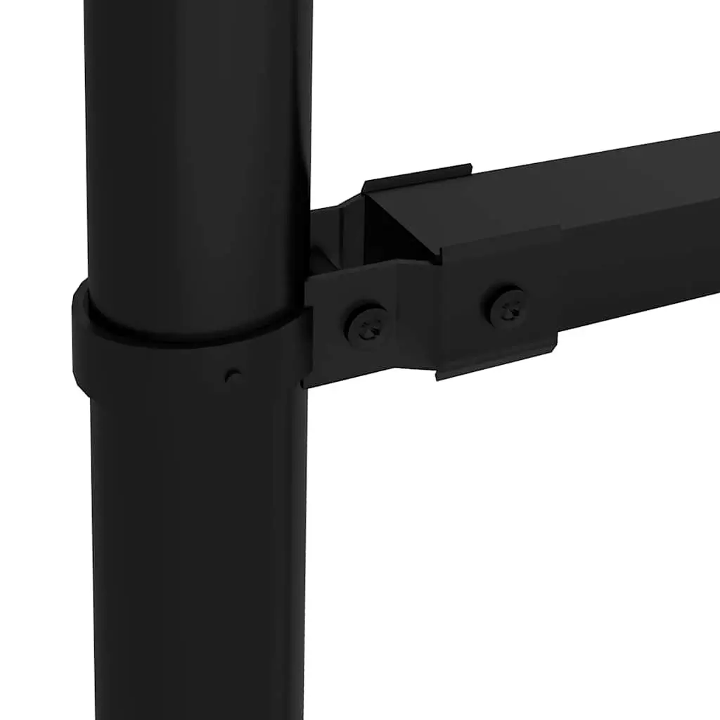 Garden Fence Panel Steel Spear Top Black 170x175cm Outdoor Perimeter Barrier