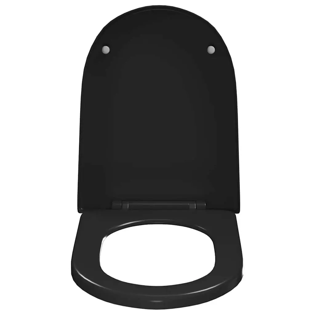 Soft-close Toilet Seat for Bathroom Standard Size Black