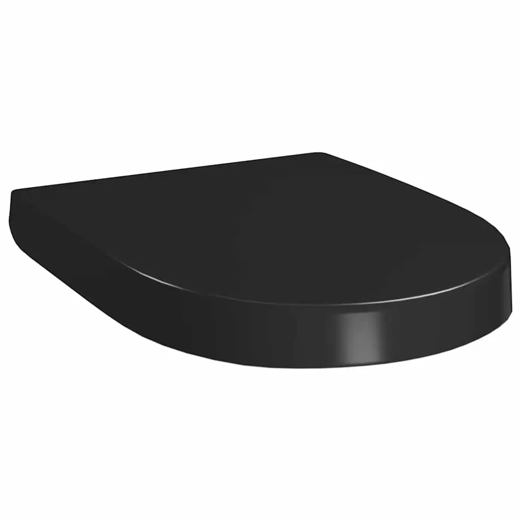 Soft-close Toilet Seat for Bathroom Standard Size Black