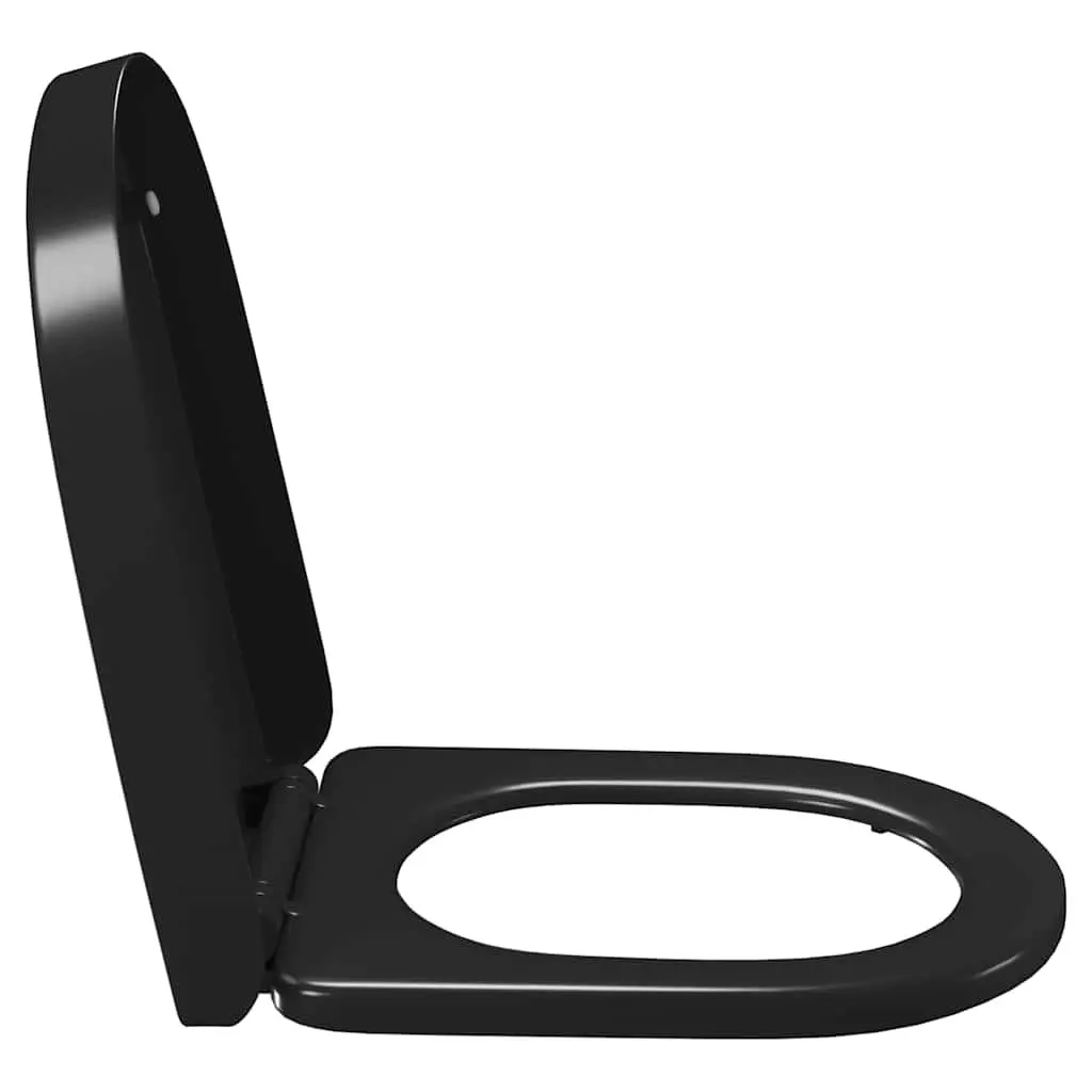Soft-close Toilet Seat for Bathroom Standard Size Black