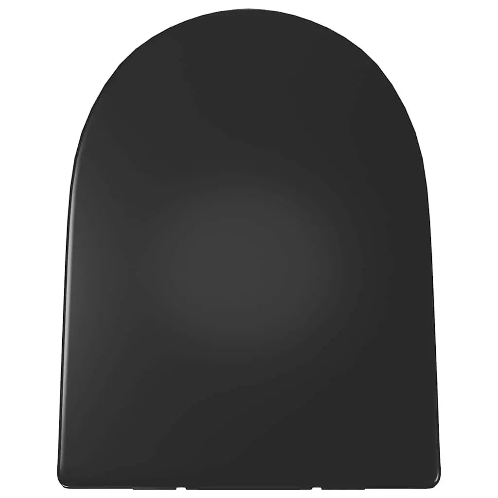 Soft-close Toilet Seat for Bathroom Standard Size Black