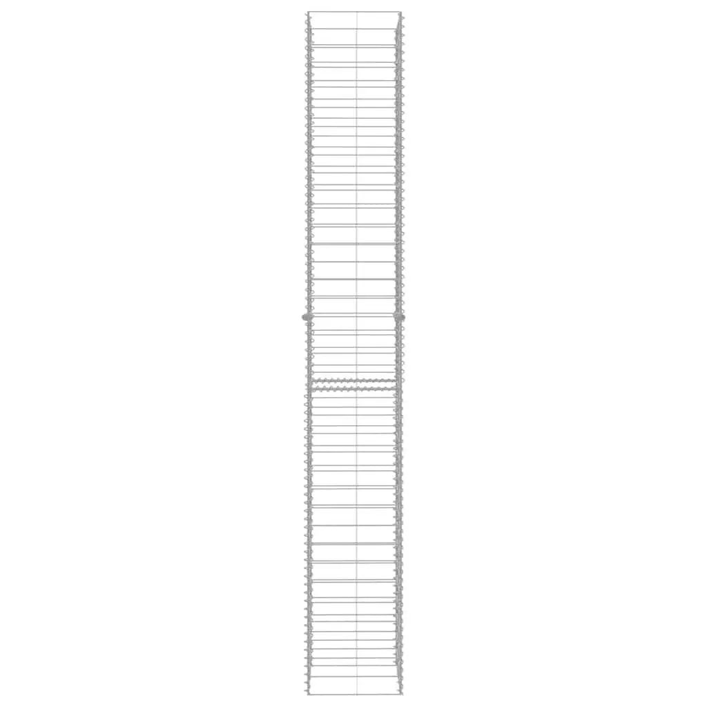 Gabion Baskets 3pcs 25x25x197cm Galvanised Steel Retaining Wall Fencing Barrier