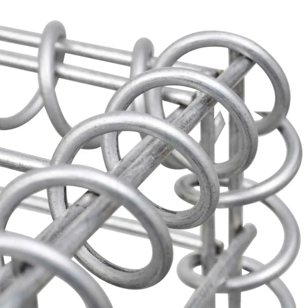 Gabion Baskets 3pcs 25x25x197cm Galvanised Steel Retaining Wall Fencing Barrier