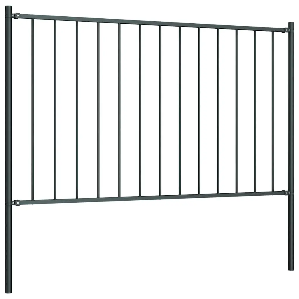 Steel Fence Panel Garden 1.7 x 1 m Anthracite Outdoor