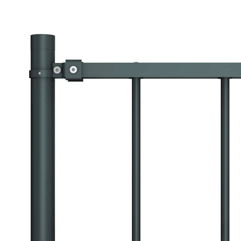 Steel Garden Fence Panel with Posts Anthracite 1.7x1.25m