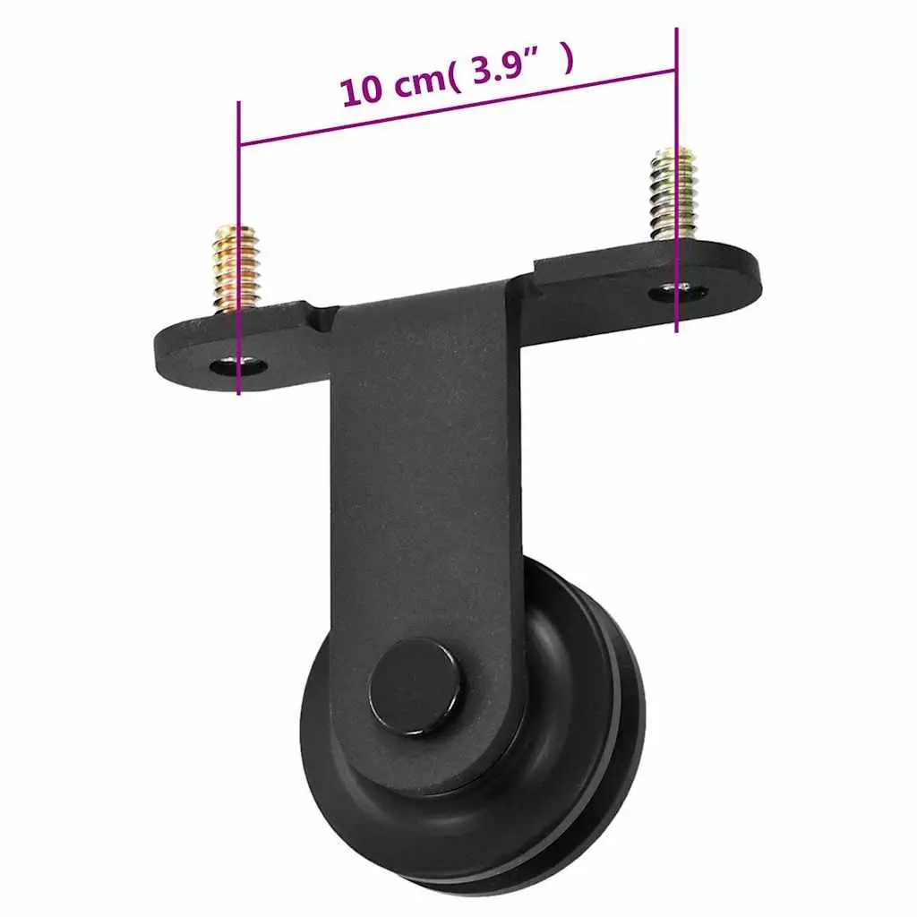 Sliding Door Hardware Kit 200cm Track Rail Rollers Floor Guide Barn Kitchen