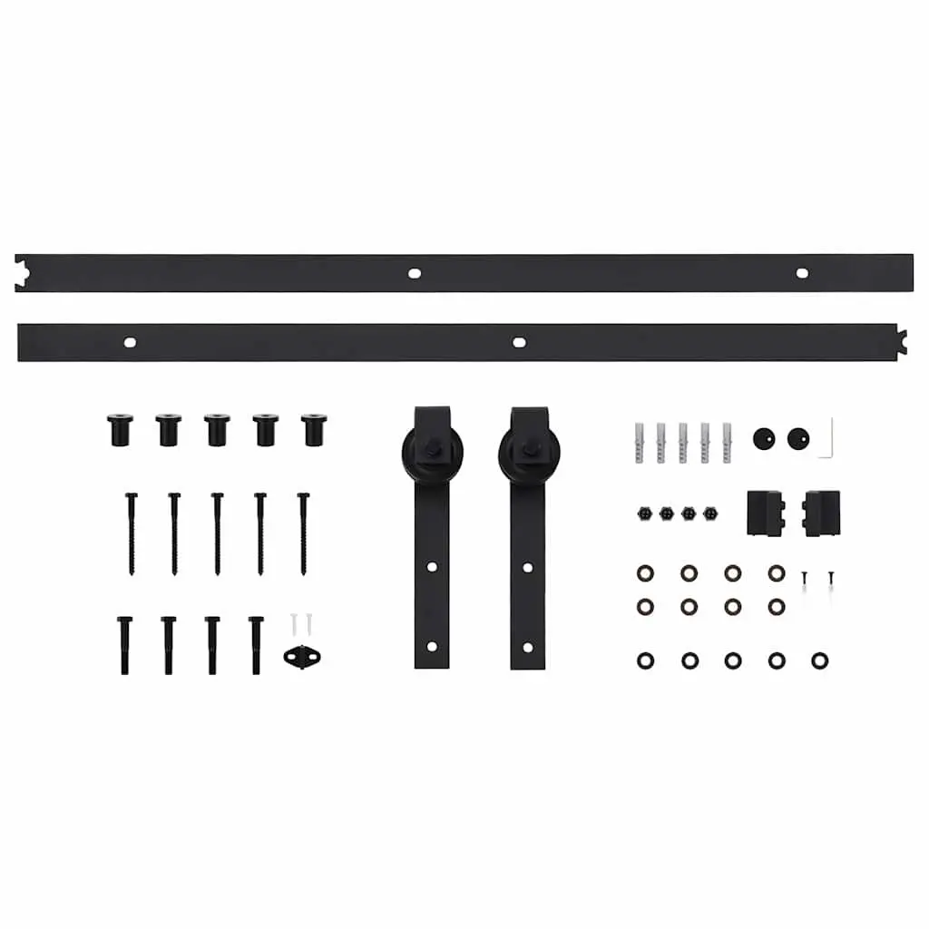 Sliding Door Hardware Kit with 200cm Steel Track Components