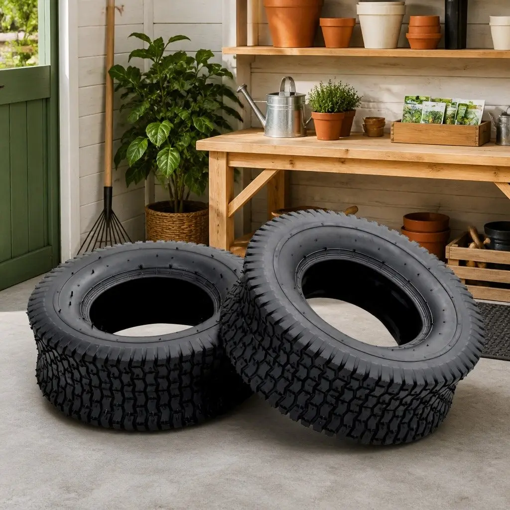 2pcs Wheelbarrow Tyres 13x5.00-6 4PR