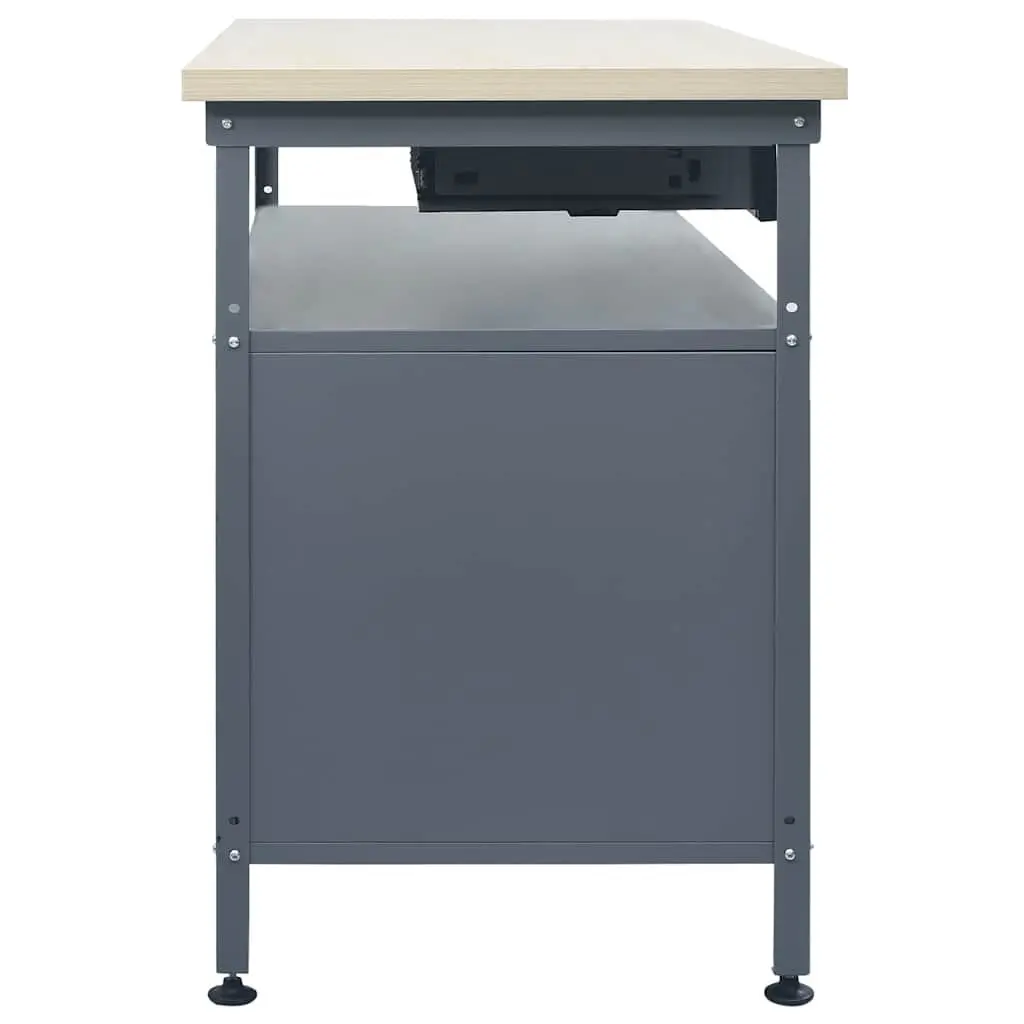 Workbench for Workshop and Garage 120x60x85cm Black