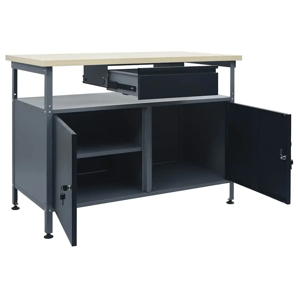 Workbench for Workshop and Garage 120x60x85cm Black