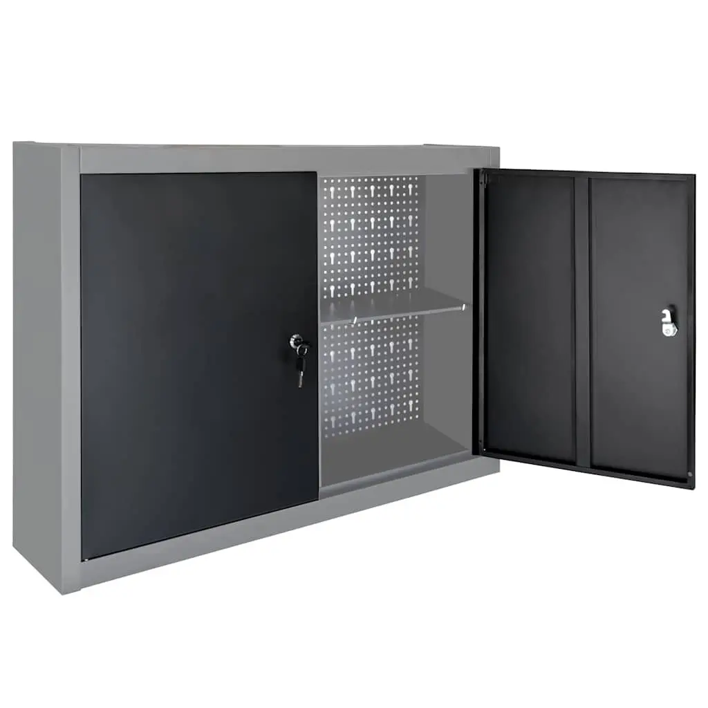 Wall Mounted Tool Cabinet with Lockable Doors