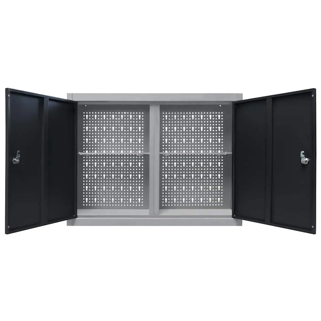 Wall Mounted Tool Cabinet with Lockable Doors