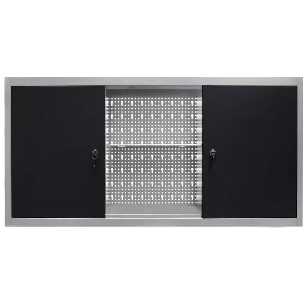 Metal Wall Mounted Tool Cabinet with Adjustable Shelves