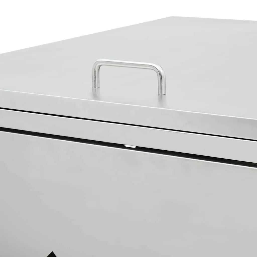 Double Wheelie Bin Shed for Garden 240L Stainless Steel