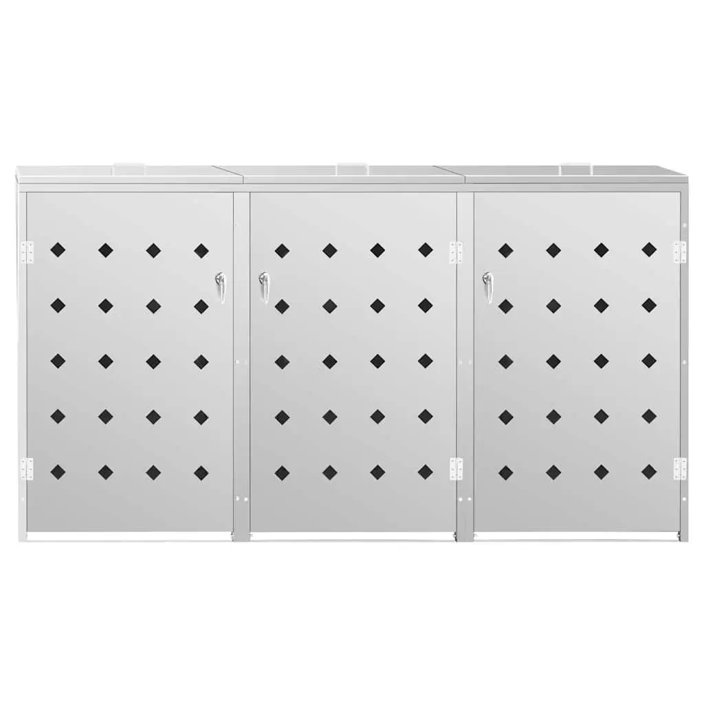 Triple Wheelie Bin Shed, 240L Capacity
