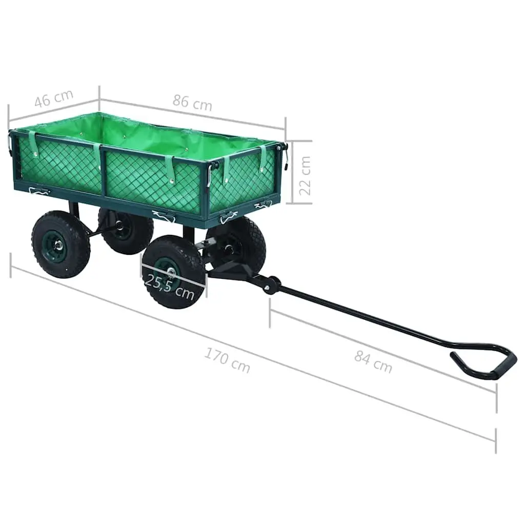 Garden Hand Trolley for Outdoor Use Heavy-Duty Steel Construction with Pneumatic Wheels