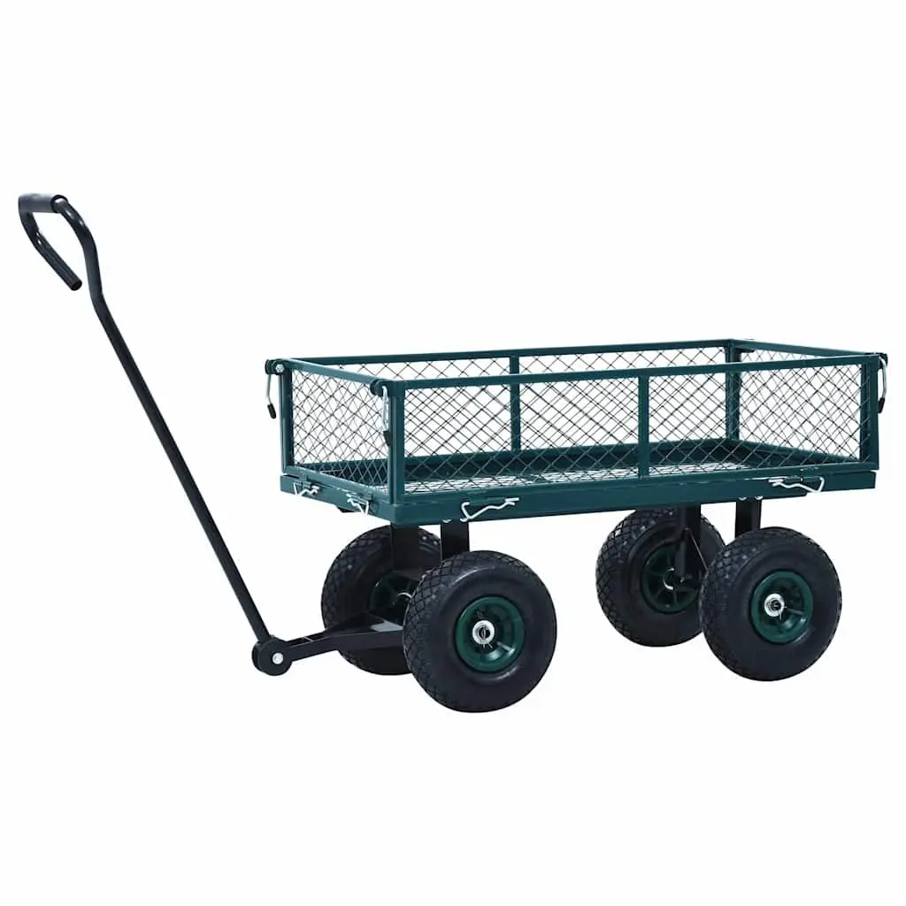 Garden Hand Trolley for Outdoor Use Heavy-Duty Steel Construction with Pneumatic Wheels