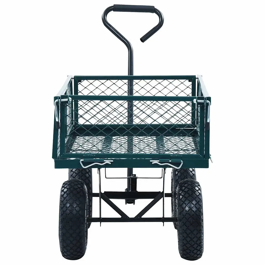 Garden Hand Trolley for Outdoor Use Heavy-Duty Steel Construction with Pneumatic Wheels