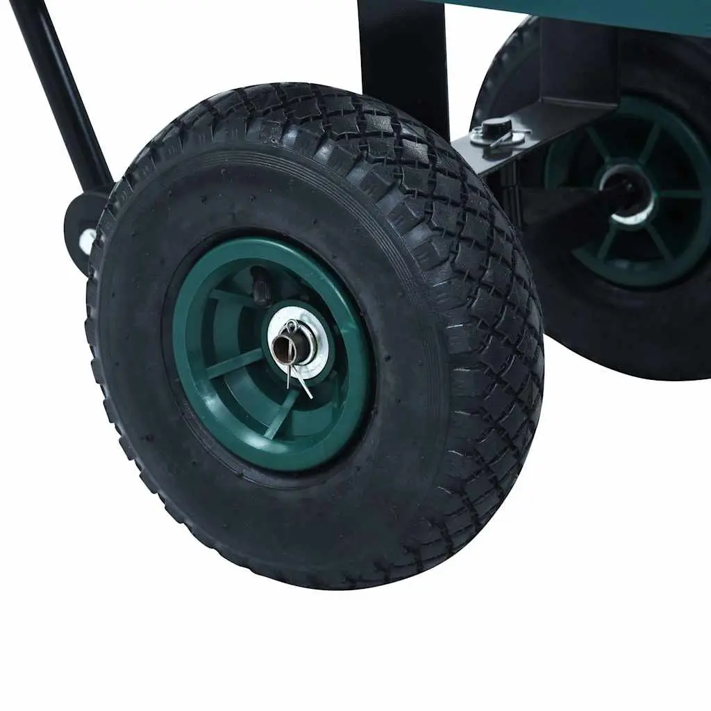 Garden Hand Trolley for Outdoor Use Heavy-Duty Steel Construction with Pneumatic Wheels