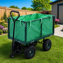 Garden Hand Trolley Specifications: 350kg Capacity, Steel Frame