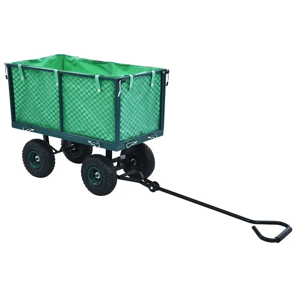 Garden Hand Trolley Outdoor Use Heavy Duty Steel Cart Green