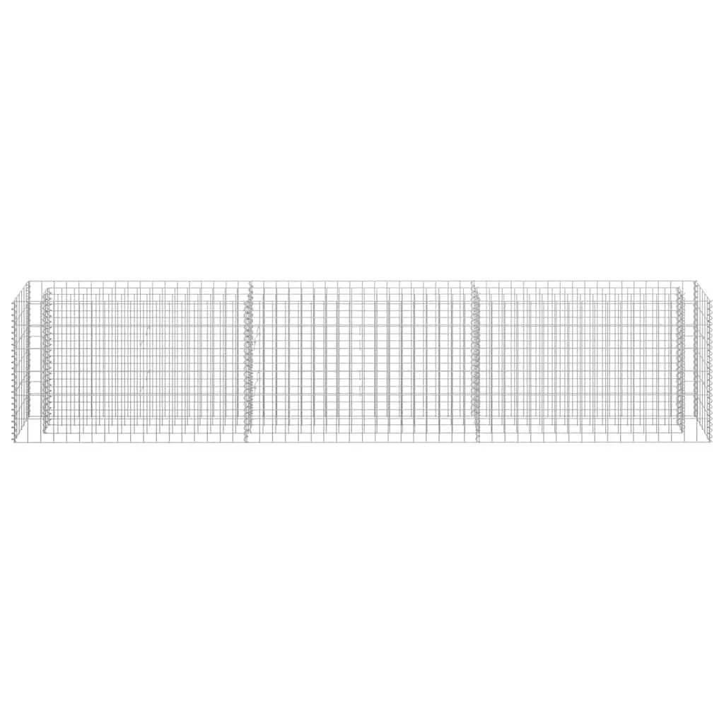 Raised Garden Bed Gabion Planter Silver Steel Wire Mesh Border Edging