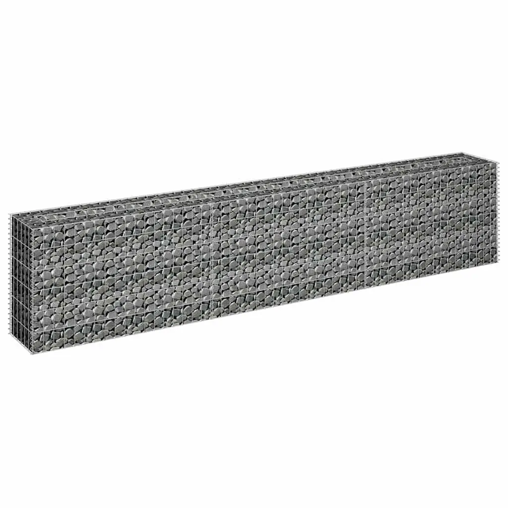 Raised Garden Bed Gabion Planter Silver Steel Wire Mesh Border Edging