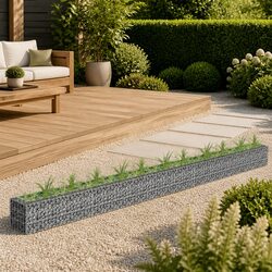 Gabion Raised Bed Dimensions: 450x30x30cm - Steel Construction