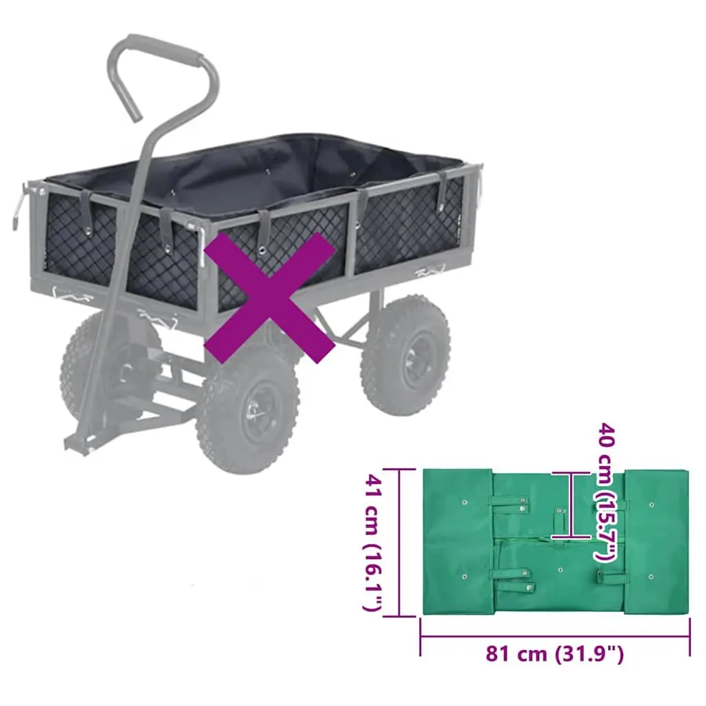 Garden Cart Liner Green Fabric Heavy Duty Utility Wagon Accessory