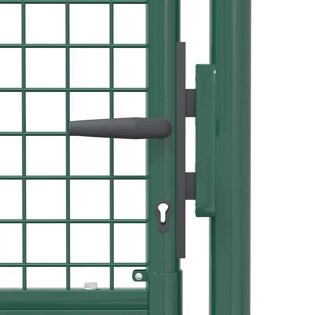 Steel Fence Gate Garden Patio Entryway 100x125cm Heavy Duty Green