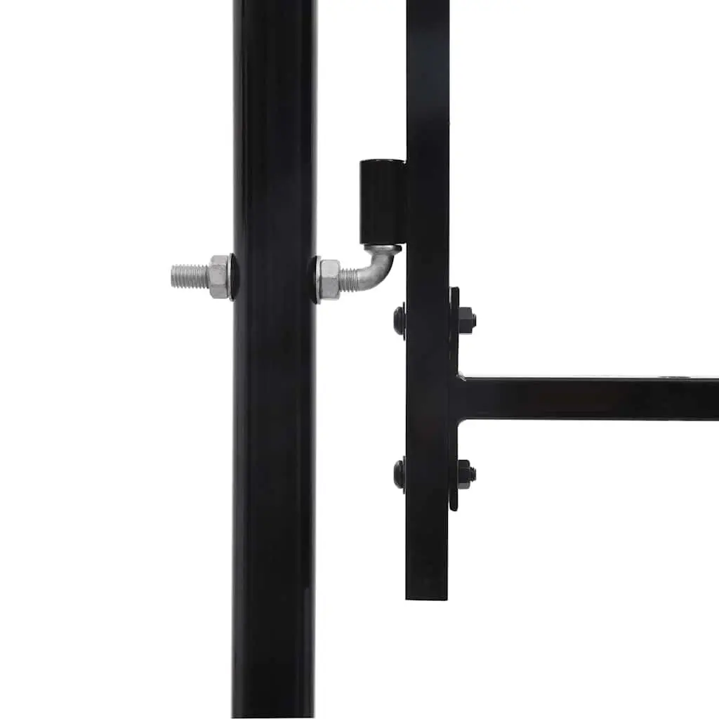 Double Door Fence Gate Black 400x249.5cm