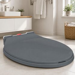 Specifications of Grey Soft-Close Toilet Seat, Oval Design