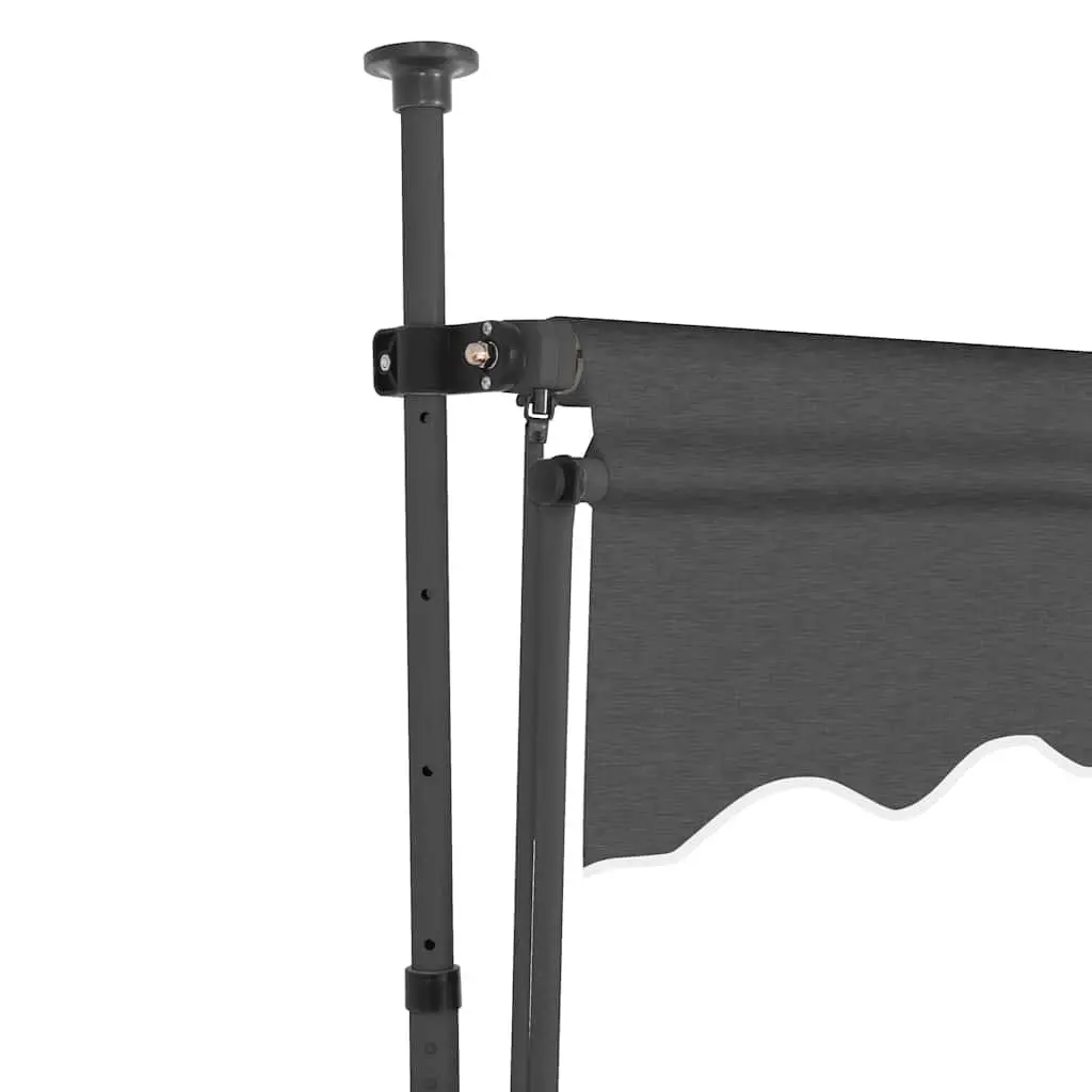 300cm Manual Retractable Awning with Steel Frame and LED