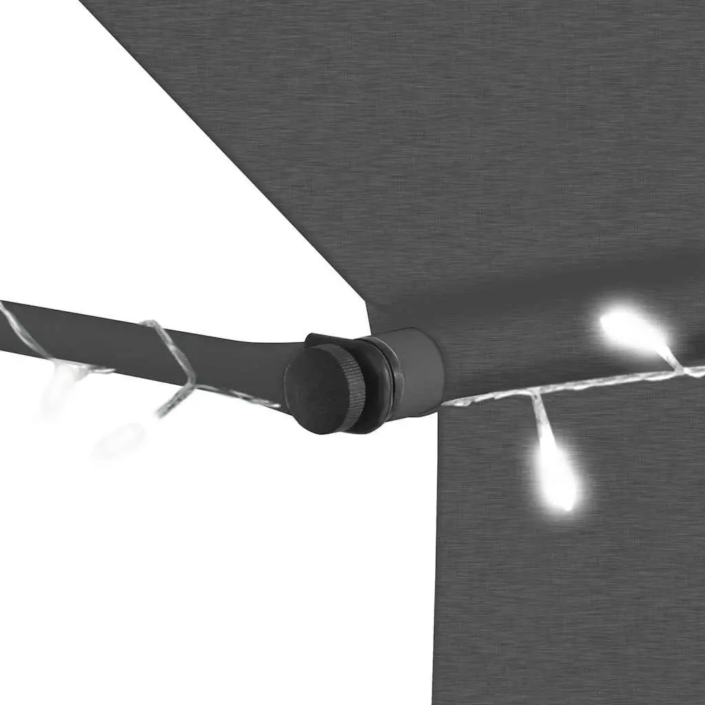300cm Manual Retractable Awning with Steel Frame and LED