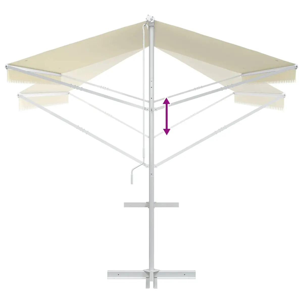 Free Standing Awning Garden Patio Outdoor 500x300 cm Cream