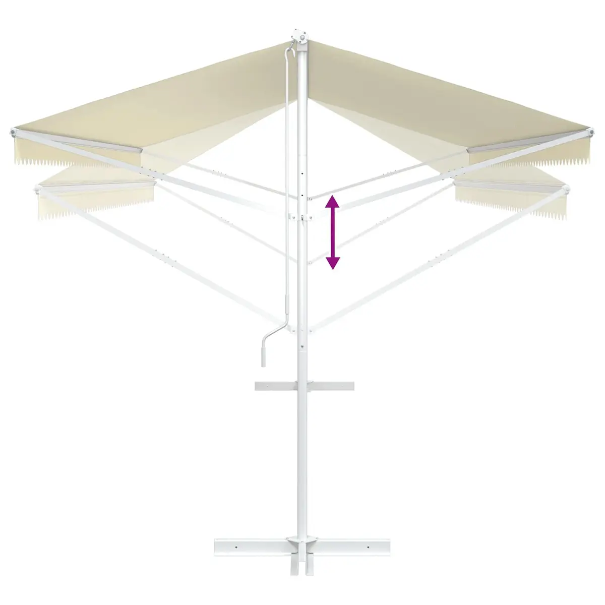 Free Standing Awning 600x300 cm Outdoor Garden Patio Sunshade Weather-Resistant