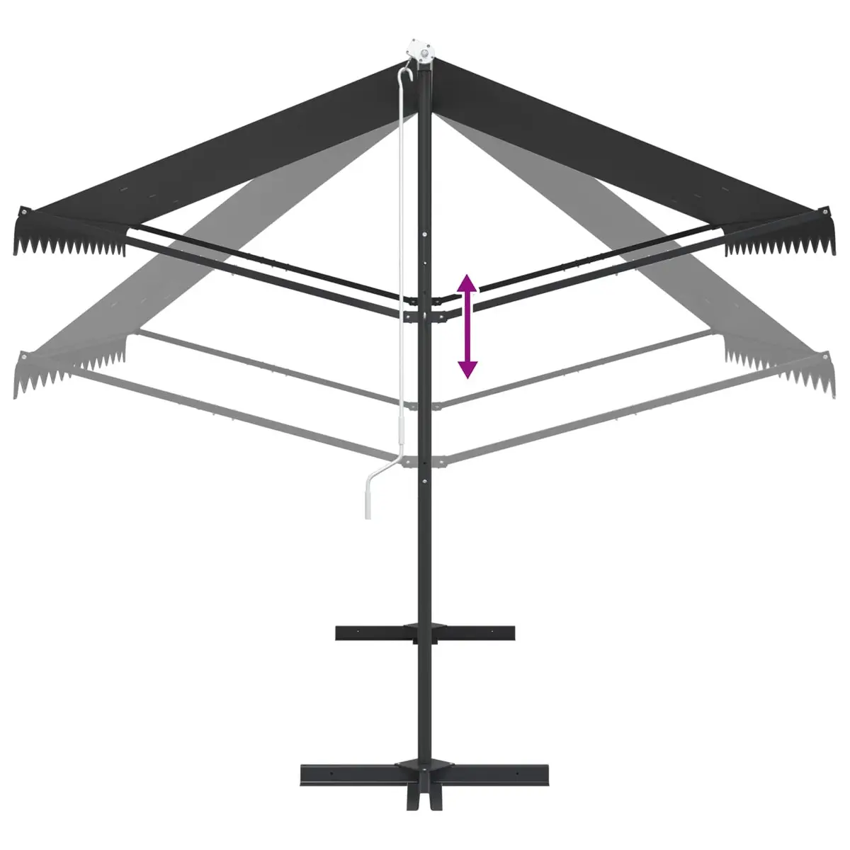 Free Standing Awning 300x300 cm Anthracite Outdoor Garden Patio Sunshade