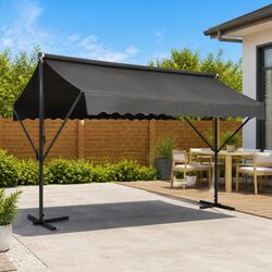 Free Standing Awning Specifications: 400x300 cm, Anthracite Color
